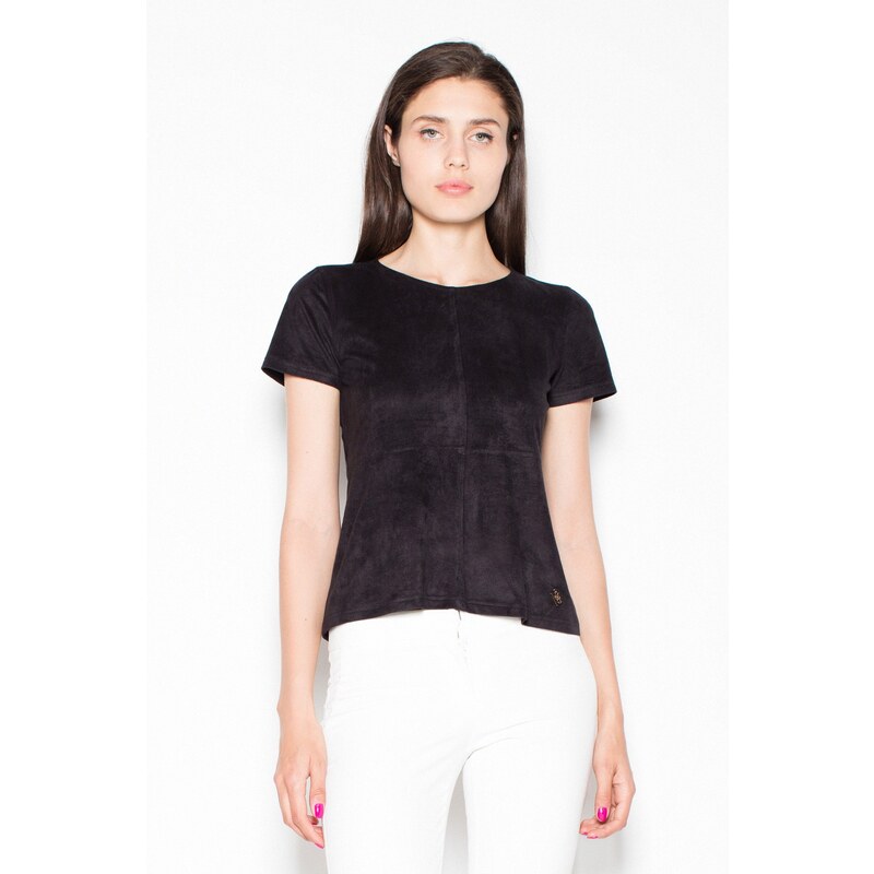 VENATON Tričko s krátkym rukávom a zapínaním VT003 Black 5751732