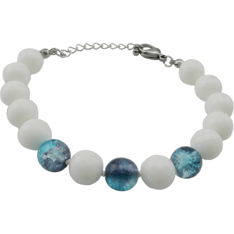 Alexis Marten Dámsky náramok z minerálu Jadeit a modré práaskačky - 8 66888783