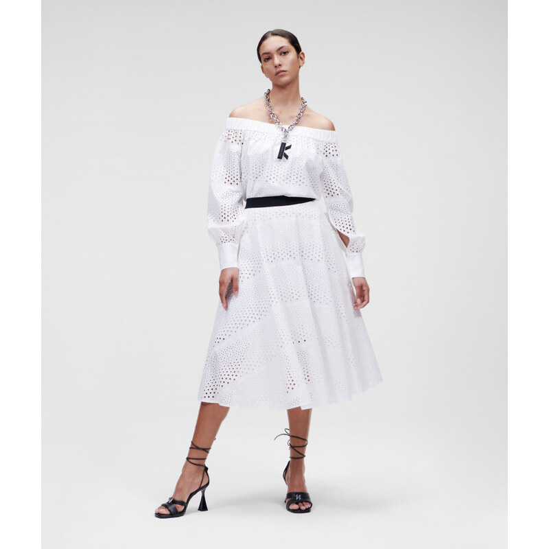 SUKŇA KARL LAGERFELD BRODERIE ANGLAISE SKIRT 68694559