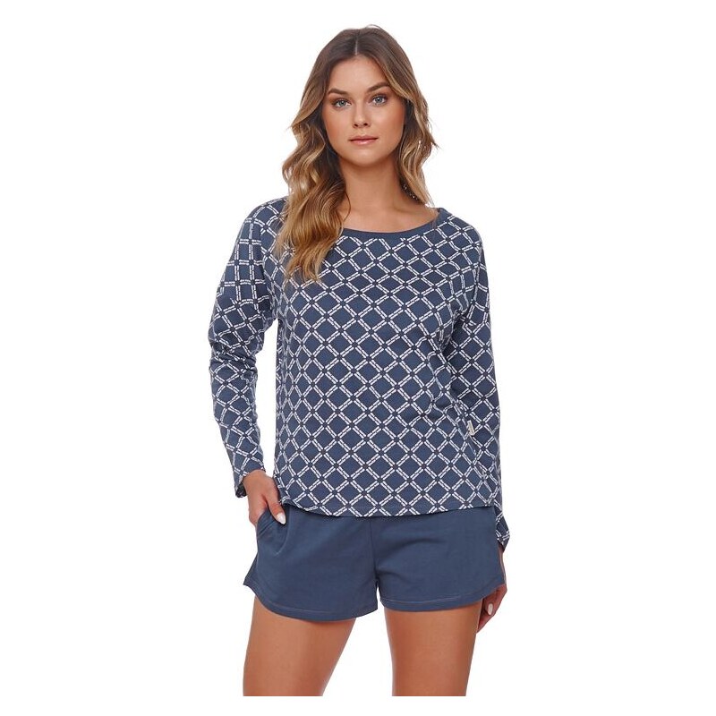 DN Nightwear Dámske pyžamo Doctor Nap modré 34544679