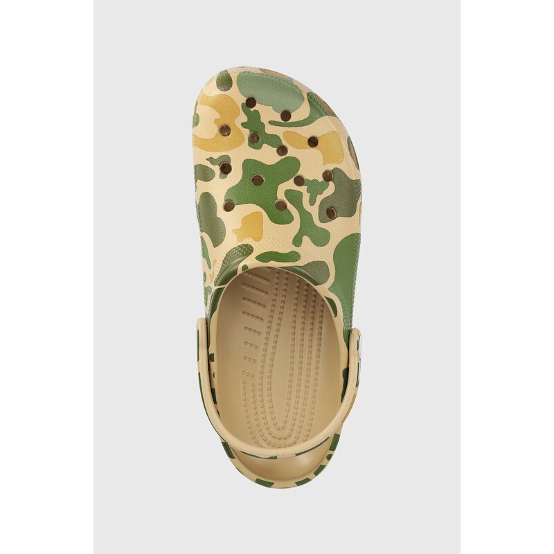 Šľapky Crocs Classic Pritned Camo Clog pánske, zelená farba, 206454