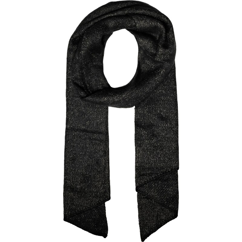 PIECES Šál Pyron zlatá / čierna 65867911