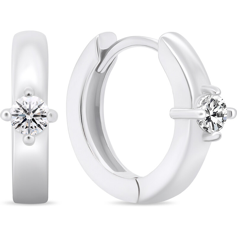 Brilio Silver Nadčasové strieborné náušnice so zirkónmi EA537W 66593836