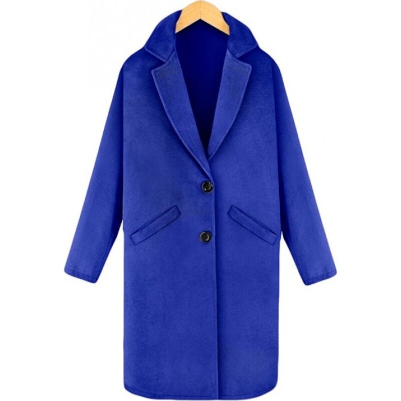AW Modrý dámsky kabát