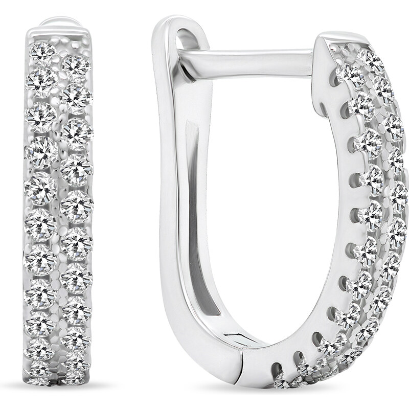 Brilio Silver Trblietavé strieborné náušnice so zirkónmi EA564W 66587892