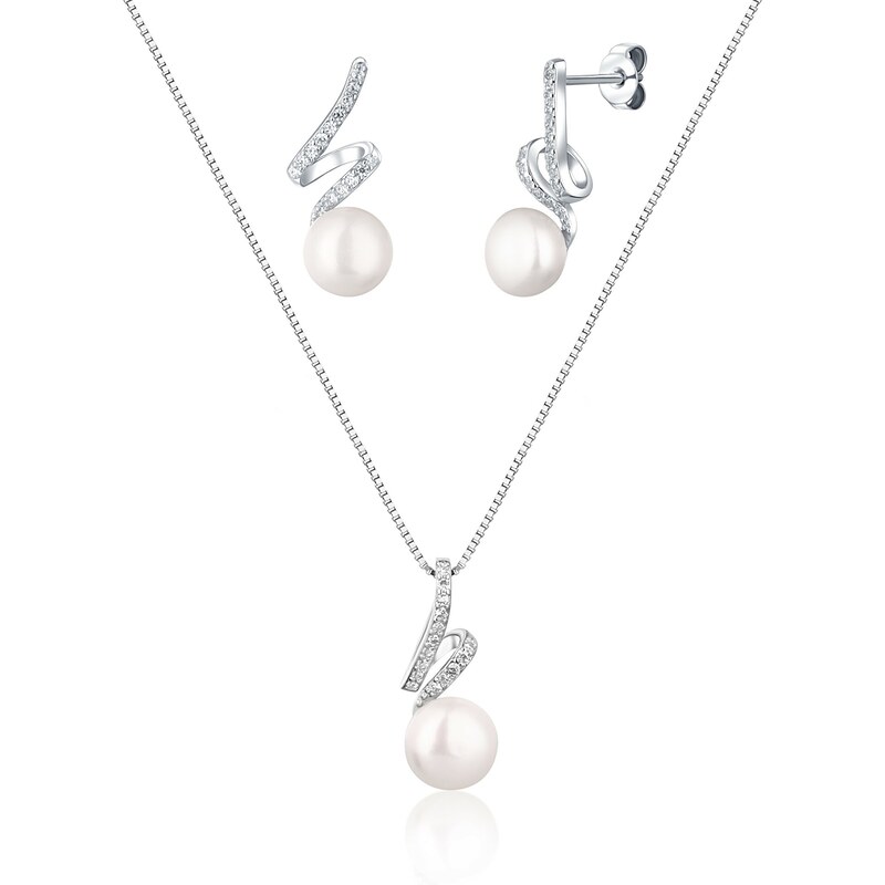 JwL Luxury Pearls Elegantný set šperkov s pravou perlou a zirkónmi 66594697