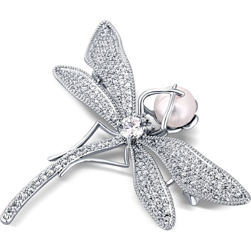 JwL Luxury Pearls Luxusná perlová brošňa Vážka JL0765 66583702