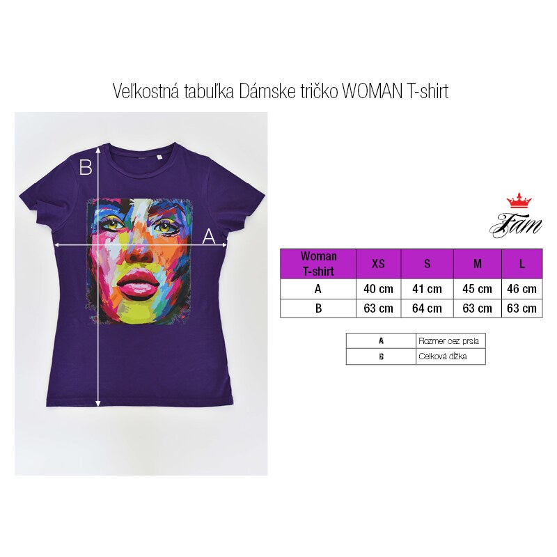 Fam Dámske tričko Woman T-shirt- Fialové