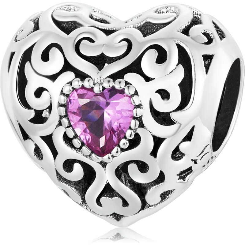 Royal Fashion strieborný prívesok Vintage srdce 54440129