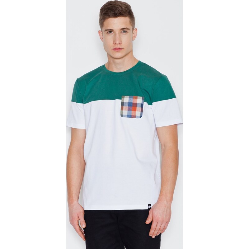 VISENT Zeleno-biele tričko V024 Green 5802979