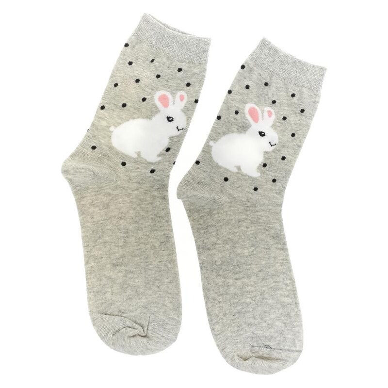 AURA.VIA Dámske sivé ponožky CUTE 34567488