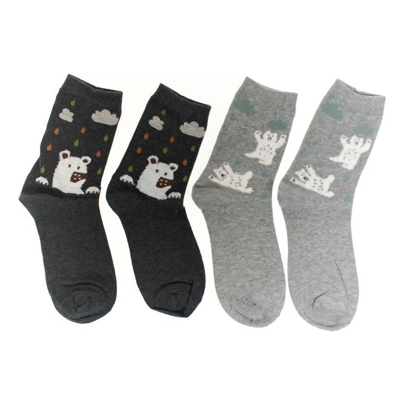 AURA.VIA Dámske sivé ponožky MACHISA 2páry 34567496