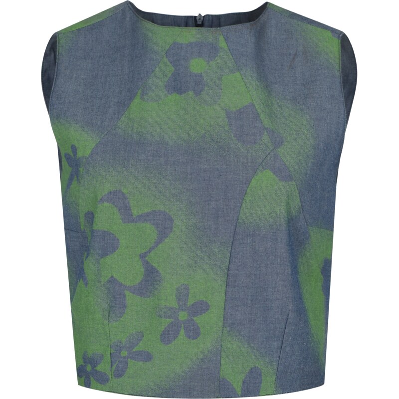 ABOUT YOU REBIRTH STUDIOS Top Gossy modrá / zelená 54231890