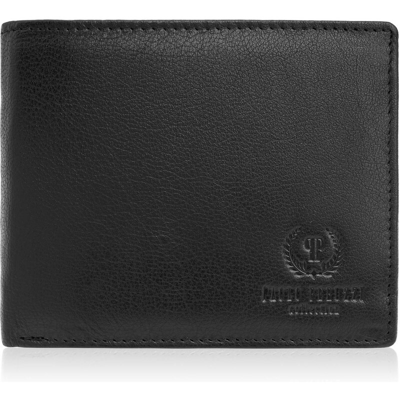 PAOLO PERUZZI Pánska kožená peňaženka | čierna T-47-BL 34574860