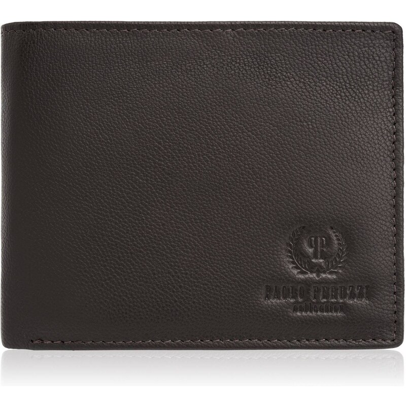 PAOLO PERUZZI Pánska kožená peňaženka | hnedá T-47-BR 37523292