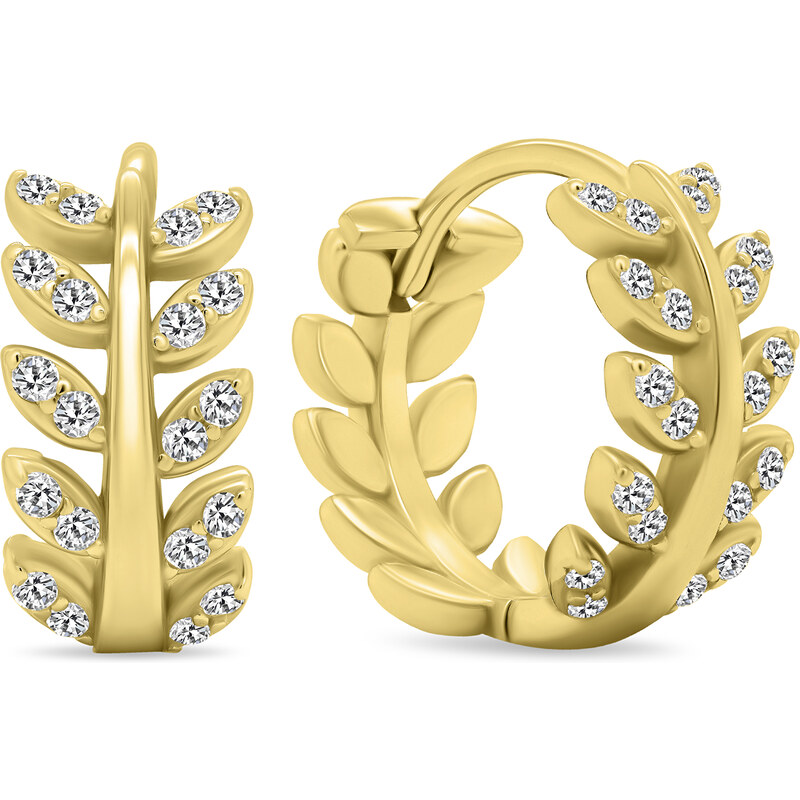 Brilio Silver Pôvabné pozlátené náušnice so zirkónmi EA480Y 66587039