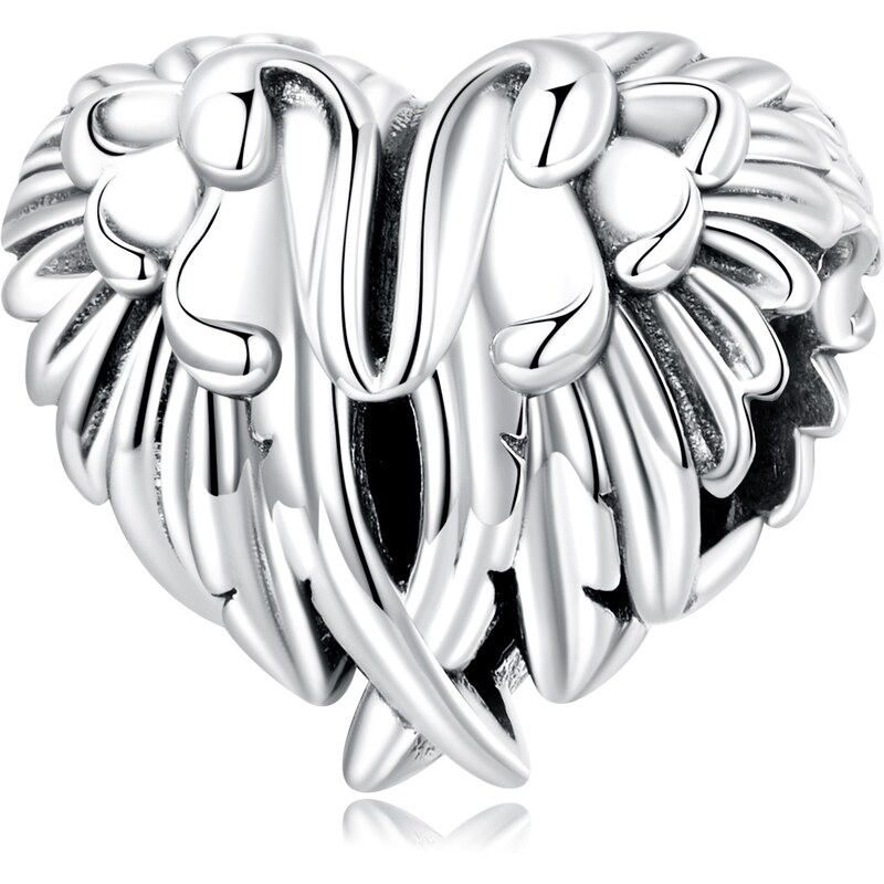 Royal Fashion strieborný prívesok Okrídlené srdce 55269522