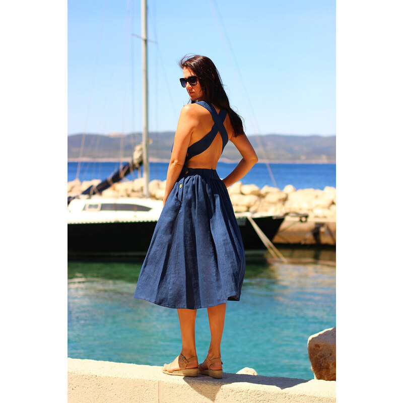 Originálne autorské šaty Lotika 100% lan 34589006