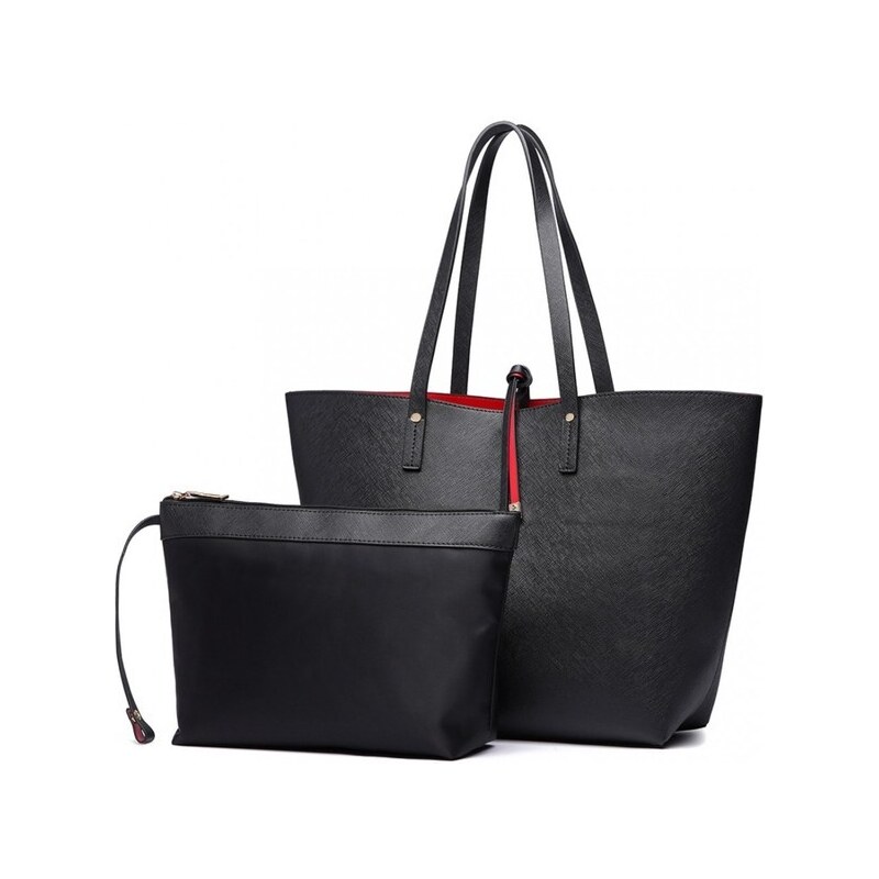 Miss Lulu Kabelka - Lyda veľká obojstranná na rameno čierna 34589032