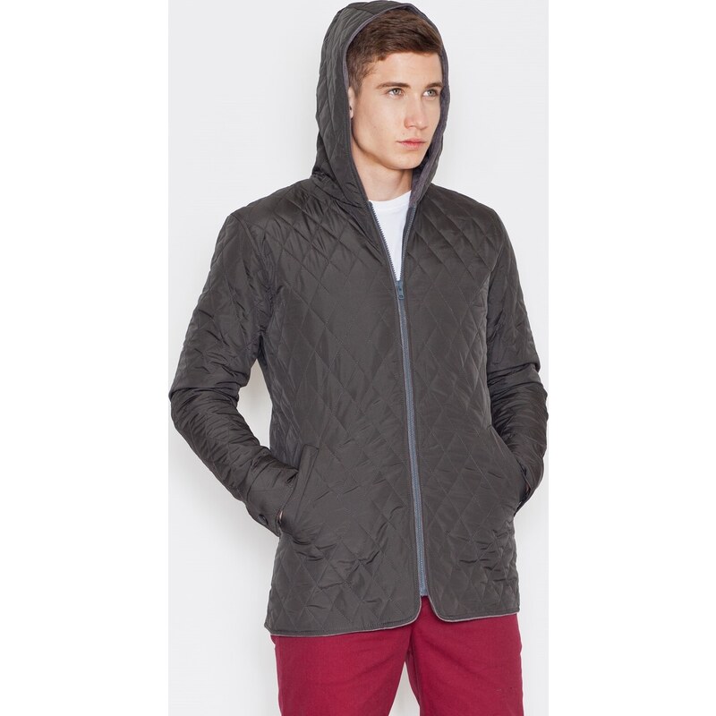 VISENT Olivová prešívaná bunda s kapucňou V009 Olive 5802963