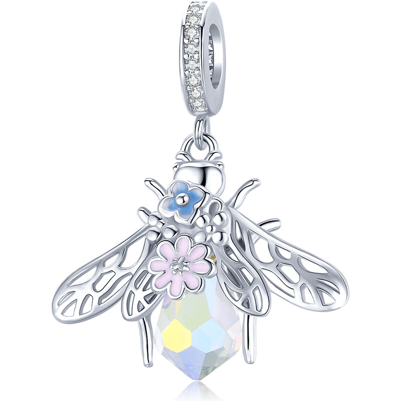Emporial strieborný visiaci prívesok Včelia kráľovná 56286791