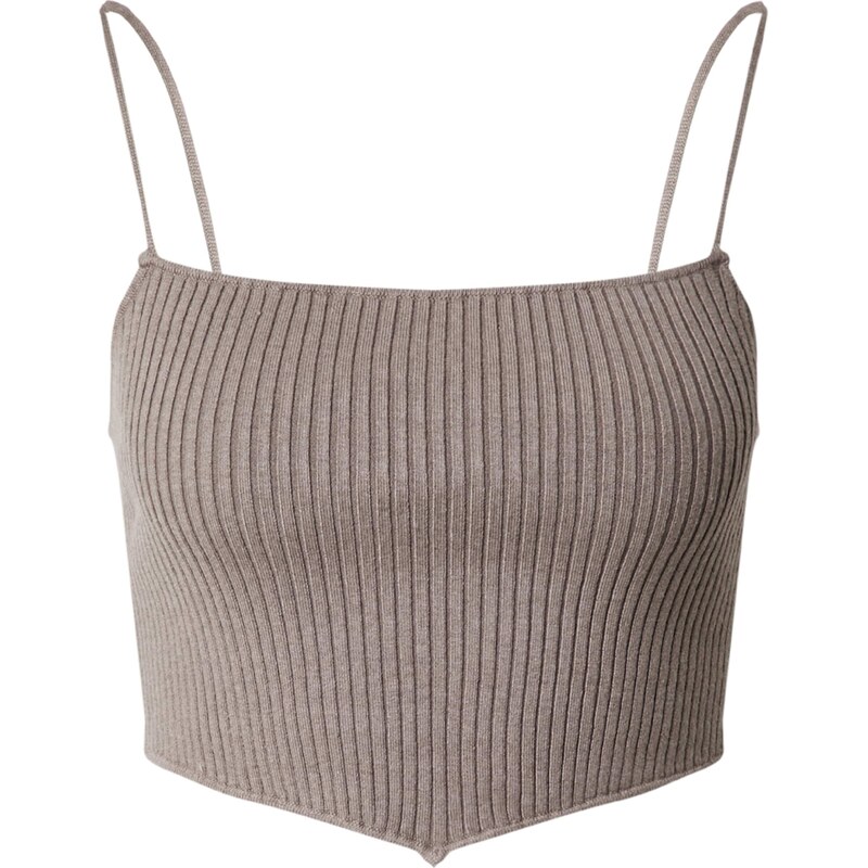 EDITED Vyšívaný top Alica tmavobéžová 35285018