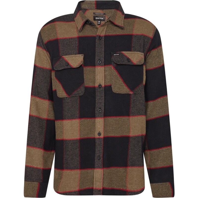 Brixton Košeľa BOWERY brokátová / svetlohnedá / antracitová / 35182707