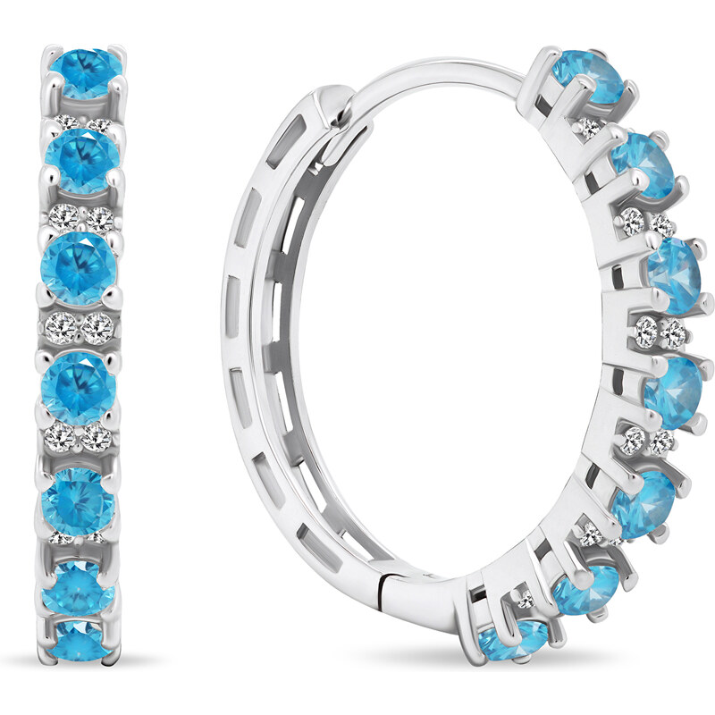 Brilio Silver Trblietavé kruhové náušnice so zirkónmi EA472WAQ 66597149