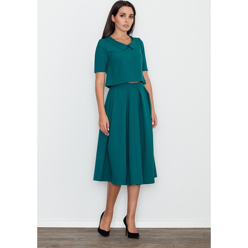 FIGL Set crop top + dlhá sukňa M579 Green 5685334
