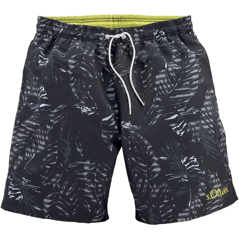 s.Oliver Plavecké šortky citrónová / sivá / čierna 54222931