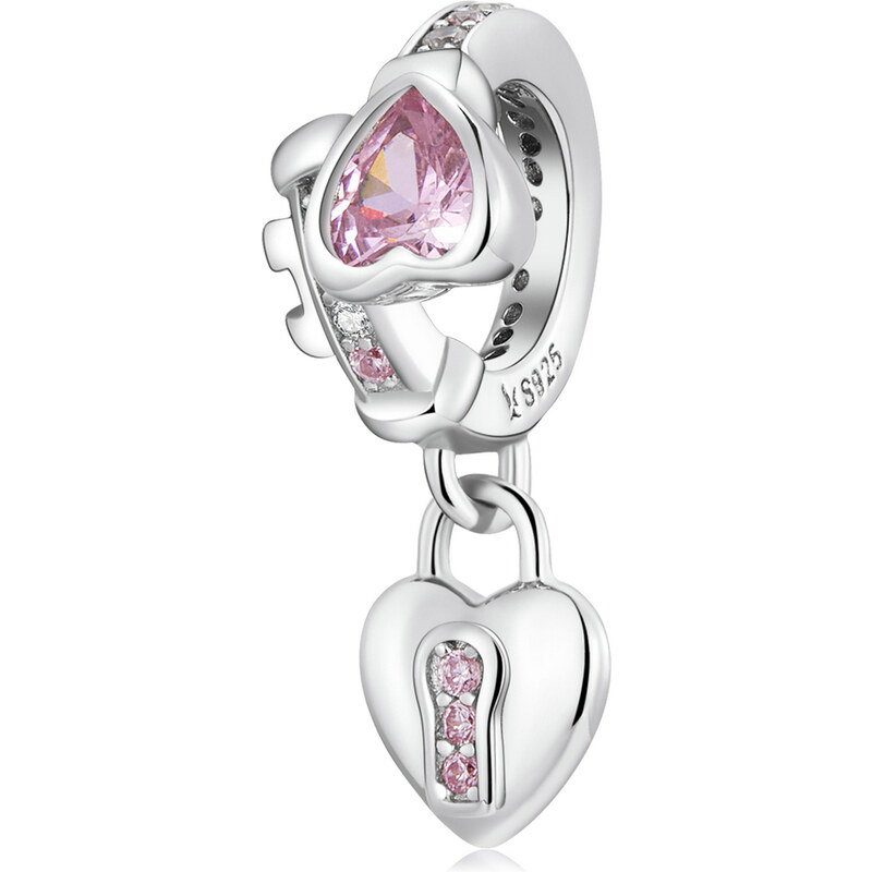 Royal Fashion strieborný prívesok Zámok a kľúč k srdcu 54282970