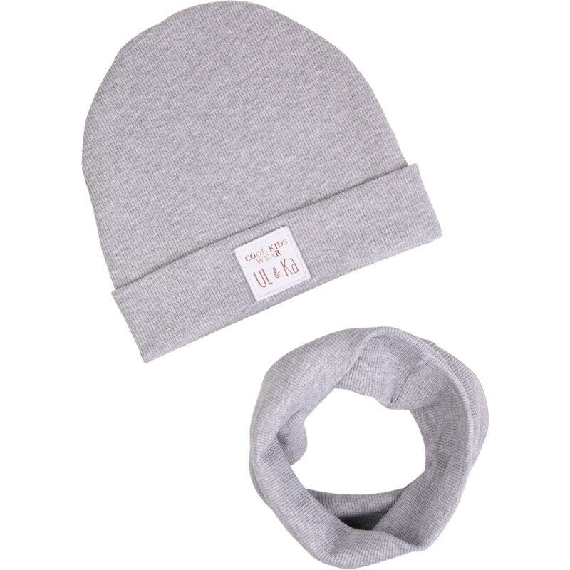 Čiapka a nákrčník UL&KA Šedá 46771528