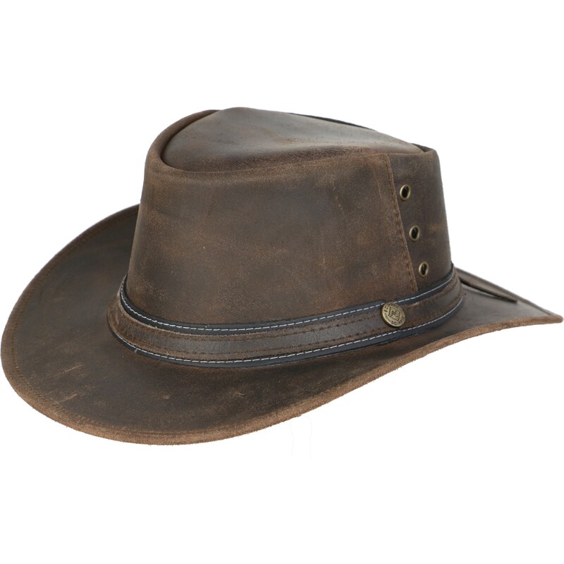 Austrálsky klobúk kožený - kožený klobúk SCIPPIS LONGFORD