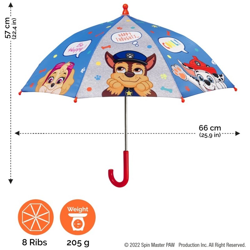 PERLETTI Detský dáždnik PAW PATROL, 75150