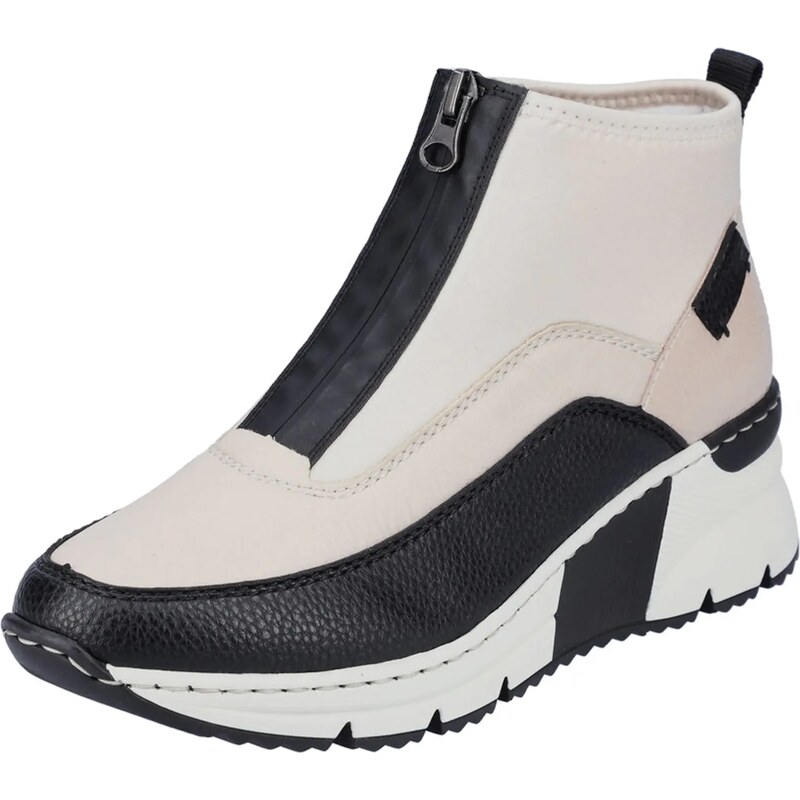 Rieker Členkové čižmy N6352 krémová / svetlobéžová / čierna 65483676