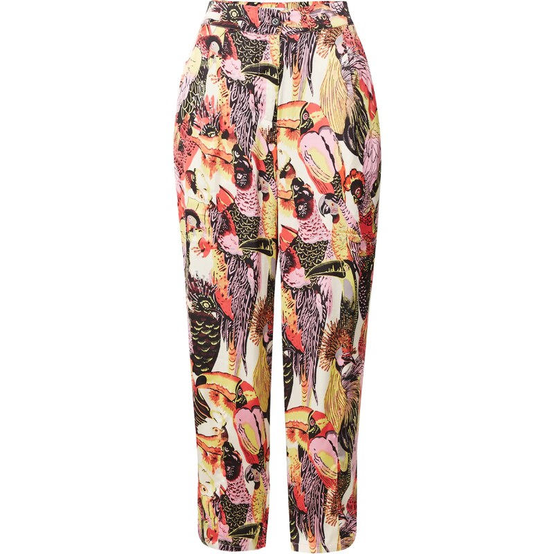 Lollys Laundry Plisované nohavice Maisie pastelovo žltá / ružová / 54931445