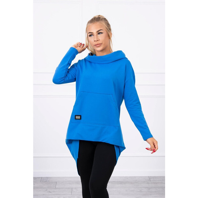 K-Fashion Mikina s kapucňou s dlhým chrbtom nevädza 44559531
