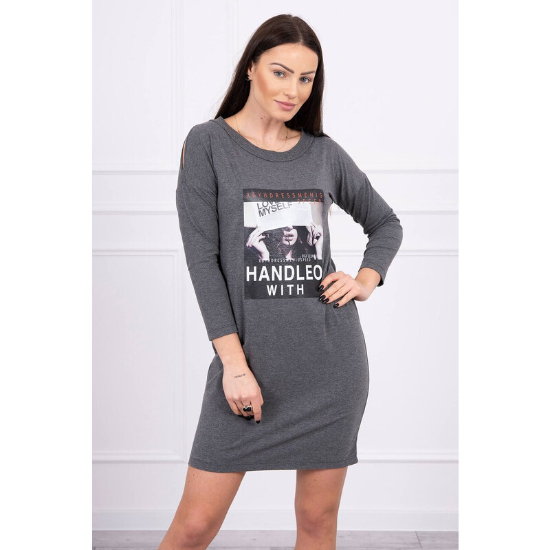 K-Fashion Rukoväť so šatami s grafitovou potlačou 49758643