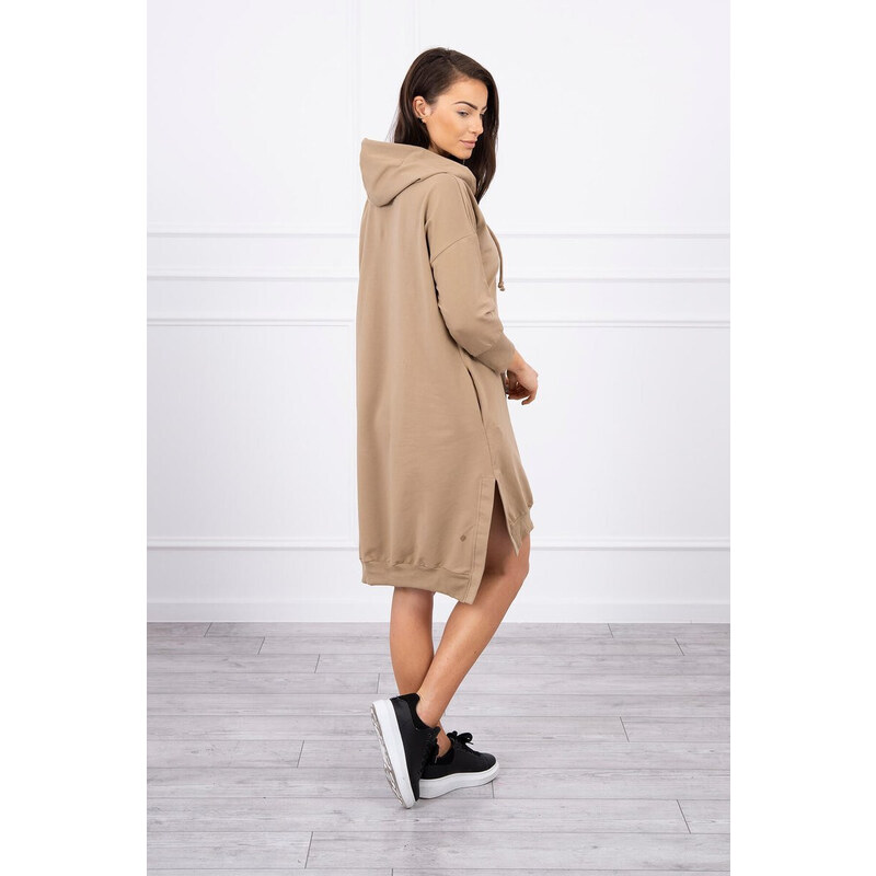 K-Fashion Šaty s kapucňou a dlhším chrbtom 49758736