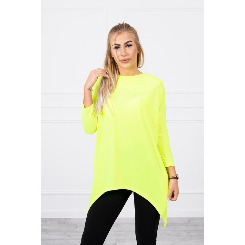 K-Fashion Mikina s potlačou kolesa žltá neónová 44559580