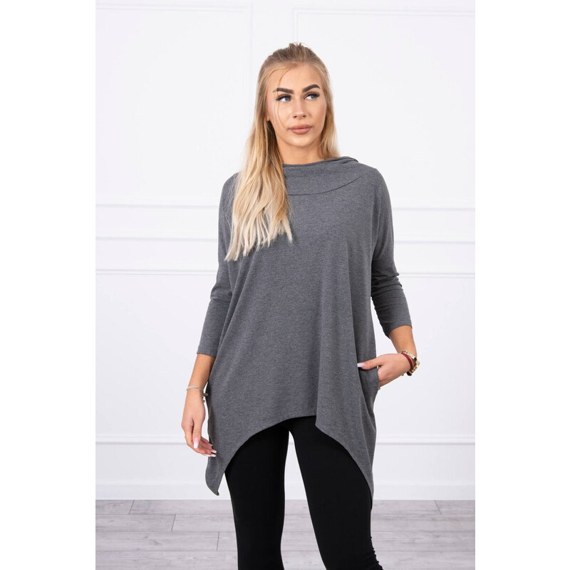 K-Fashion Mikina s potlačou kolesa graphite melange 44559583