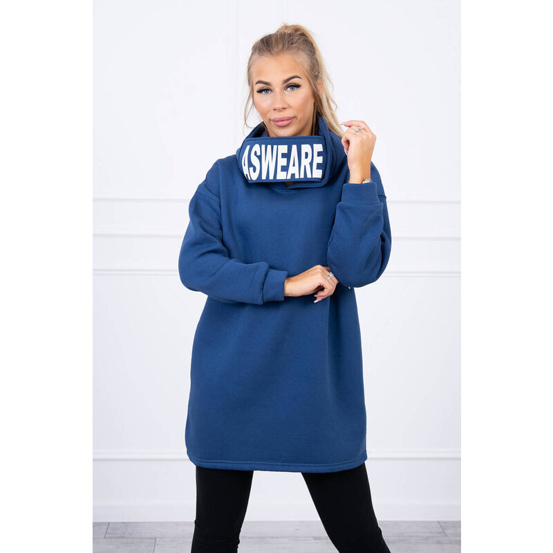 K-Fashion Zateplená mikina s kapucňou z džínsoviny 44560081