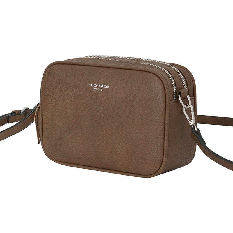Hnedá dvojzipsová crossbody kabelka Flora & Co LF8035 34724177