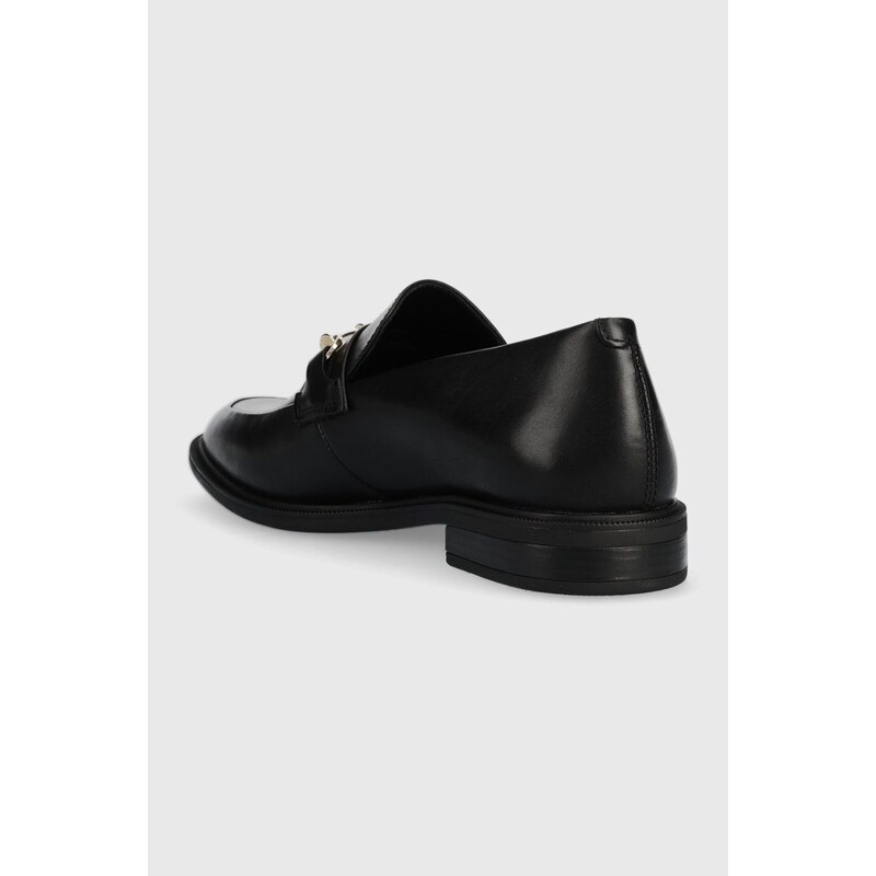 Kožené mokasíny Vagabond Shoemakers Frances 2.0 dámske, čierna farba, na plochom podpätku