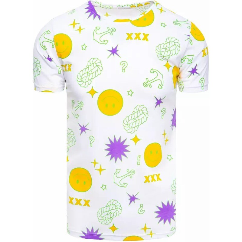 Buďchlap Biele tričko s modernou letnou potlačou 34726554