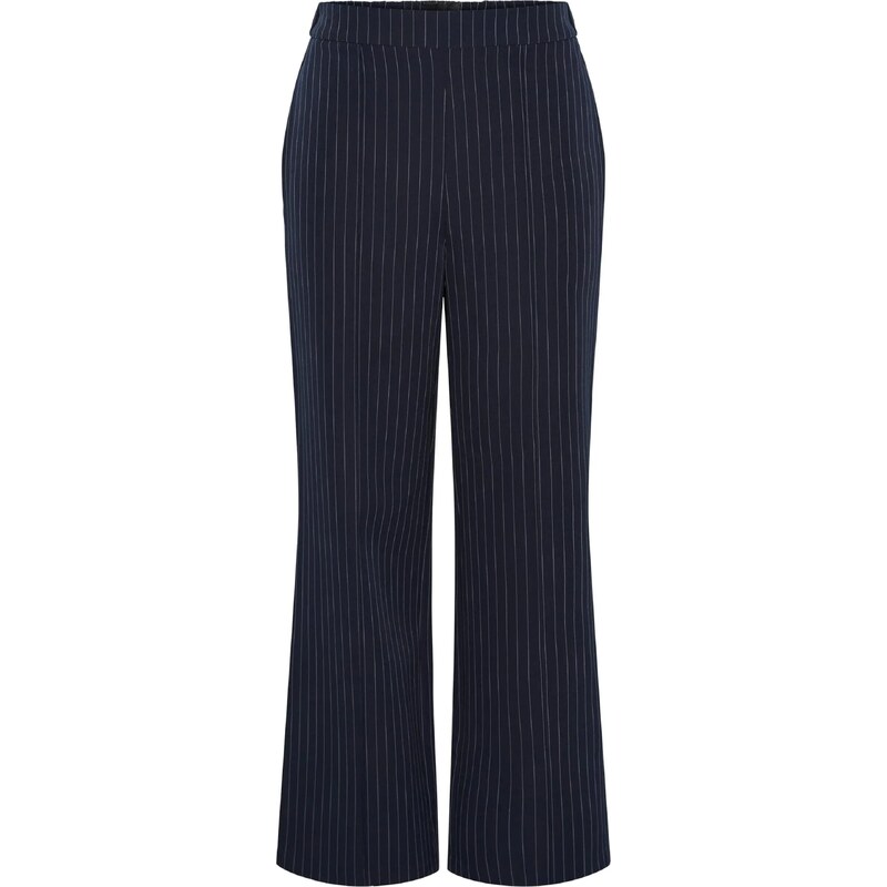 PIECES Nohavice BOZZY námornícka modrá / biela 34812010