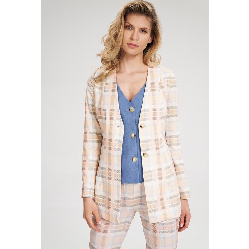 FIGL Dámske kárované sako M694 Pattern 111 16141020
