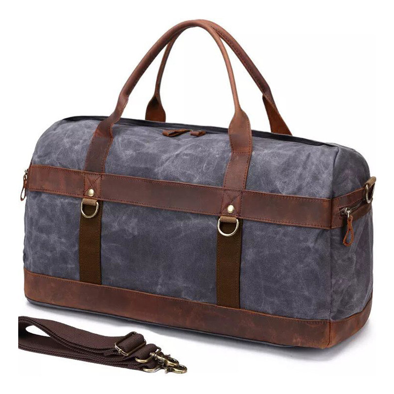 Glara Vodeodolná plátená cestovná retro tašky 36989041