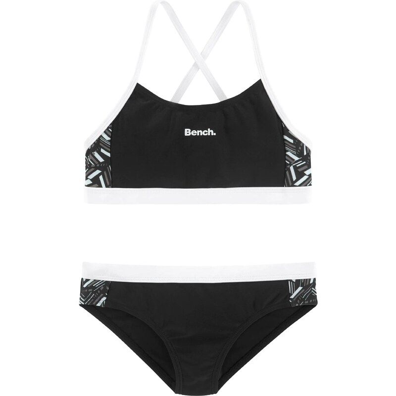 BENCH Bikiny sivá / čierna / biela 54442246