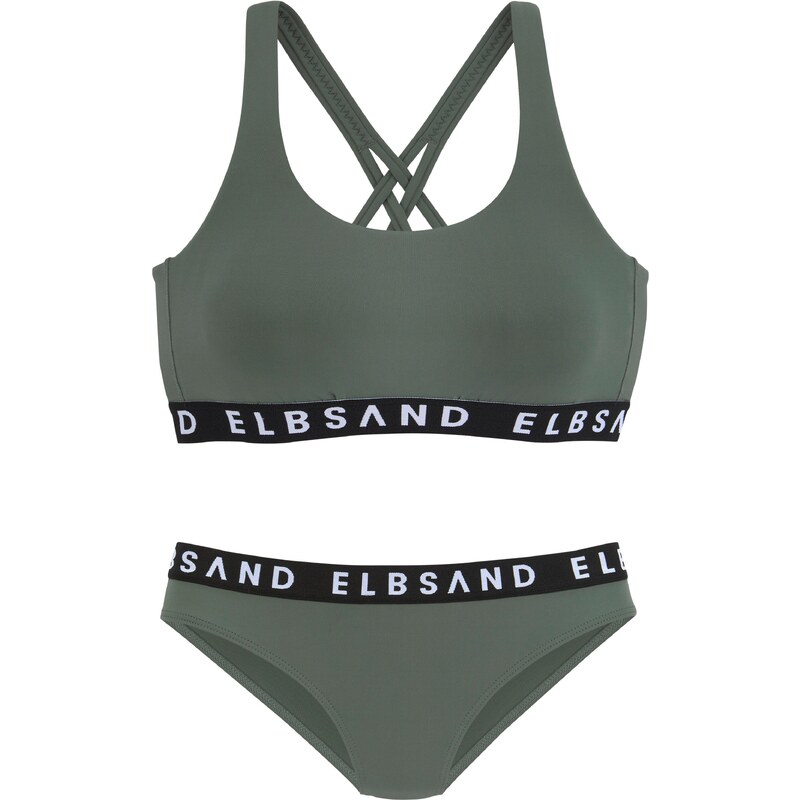 Elbsand Bikiny kaki / čierna / biela 54969994